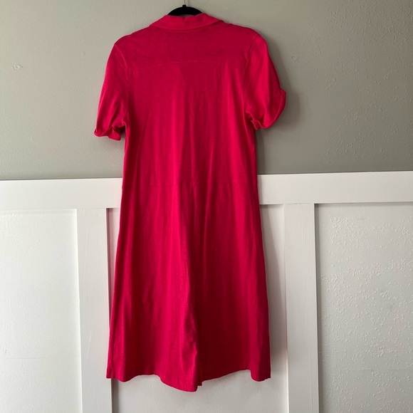 Soft Surroundings Filipa Shirtdress in Bright Rose - Picture 5 of 8